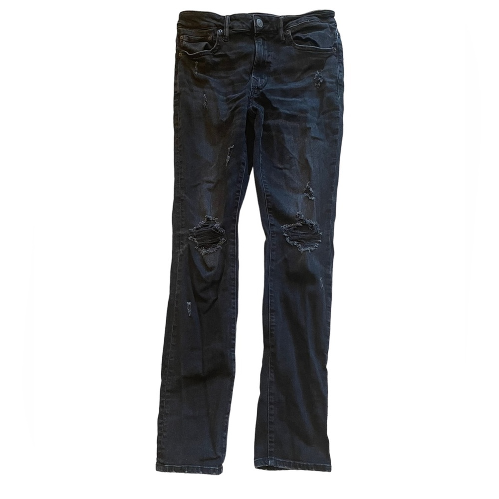 Men’s American Eagle distressed washed black jeans 32x34